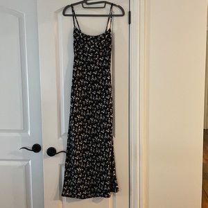 Hollister black and white floral long dress